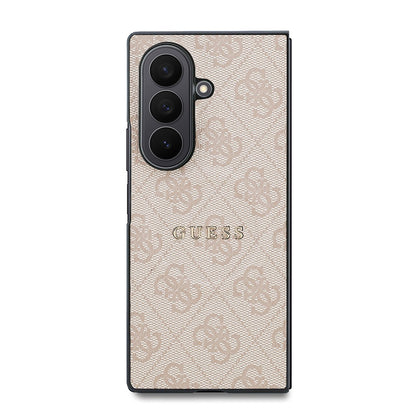 Galaxy Z Fold 8 Ultra Kılıf Guess Orijinal Lisanslı M-safe Şarj Özellikli 4G Desenli Yazı Logolu PU Deri Kılıf