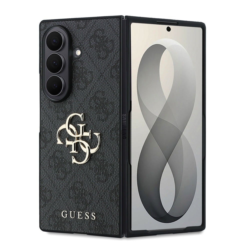 Galaxy Z Fold 8 Ultra Kılıf Guess Orijinal Lisanslı PU Deri 4G Desenli Yazı Logolu Kılıf