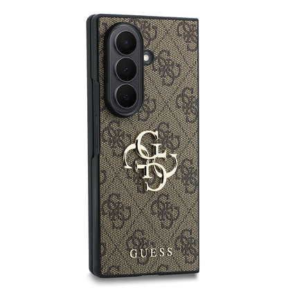 Galaxy Z Fold 8 Ultra Kılıf Guess Orijinal Lisanslı PU Deri 4G Desenli Yazı Logolu Kılıf
