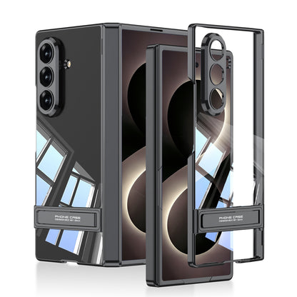 Galaxy Z Fold 8 Ultra Kılıf Kamera Korumalı Şeffaf Tasarımlı Zore Lego Standlı Kılıf