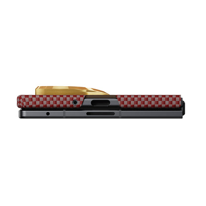 Galaxy Z Fold 8 Ultra Kılıf M-safe Şarj Özellikli Aramid Karbon Fiber Pitaka Sunset 2.0 California Dream Serisi Kılıf