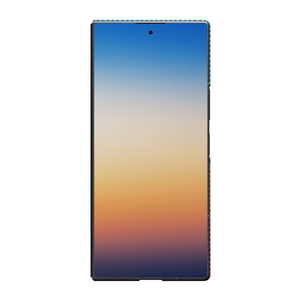 Galaxy Z Fold 8 Ultra Kılıf M-safe Şarj Özellikli Aramid Karbon Fiber Pitaka Sunset 2.0 California Dream Serisi Kılıf