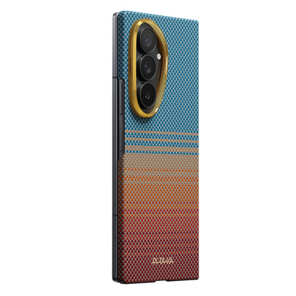 Galaxy Z Fold 8 Ultra Kılıf M-safe Şarj Özellikli Aramid Karbon Fiber Pitaka Sunset 2.0 California Dream Serisi Kılıf