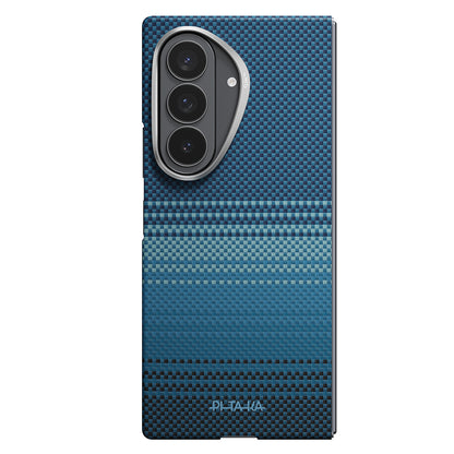 Galaxy Z Fold 8 Ultra Kılıf M-safe Şarj Özellikli Aramid Karbon Fiber Pitaka Tactile Woven Sunset-Moonrise Serisi Kılıf
