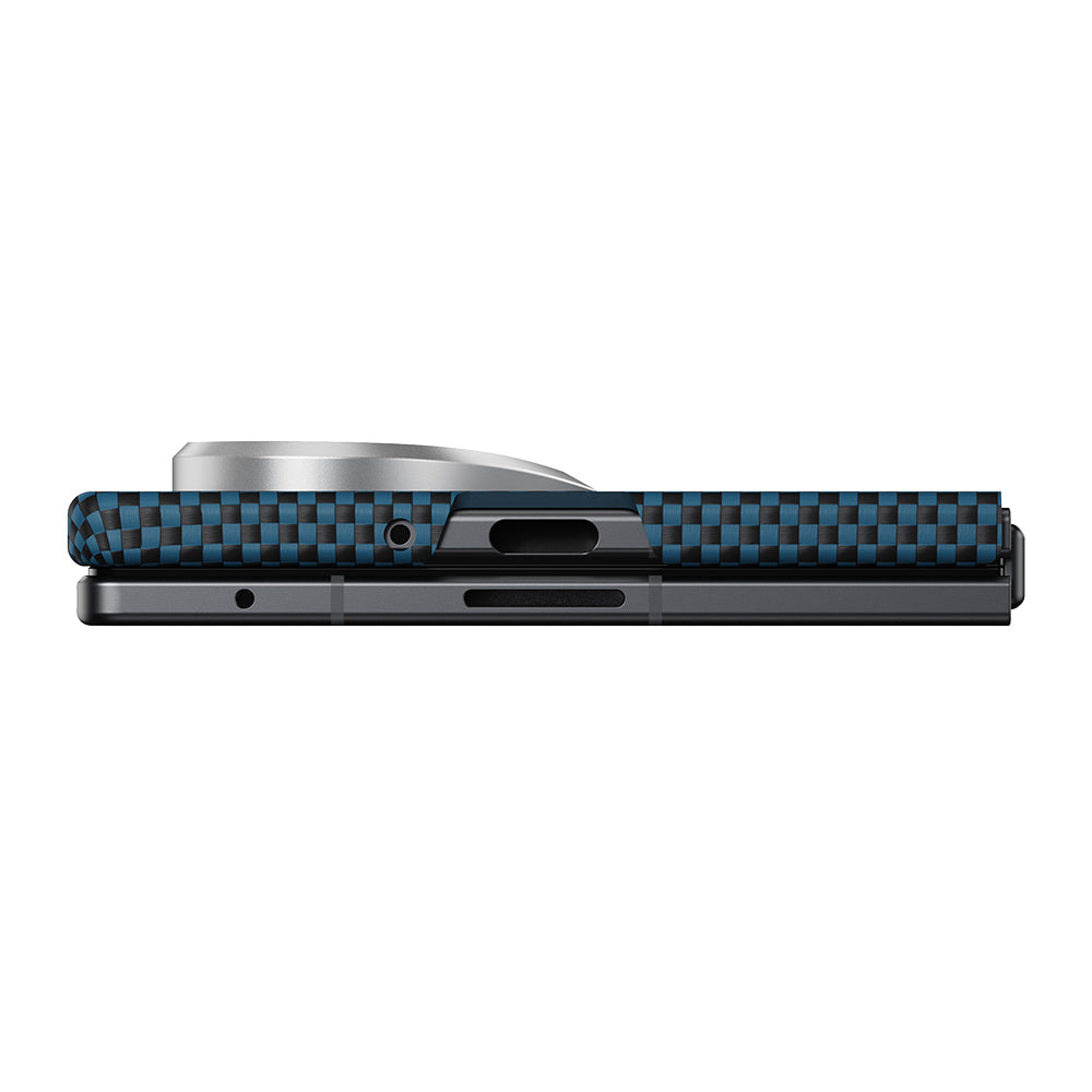 Galaxy Z Fold 8 Ultra Kılıf M-safe Şarj Özellikli Aramid Karbon Fiber Pitaka Tactile Woven Sunset-Moonrise Serisi Kılıf