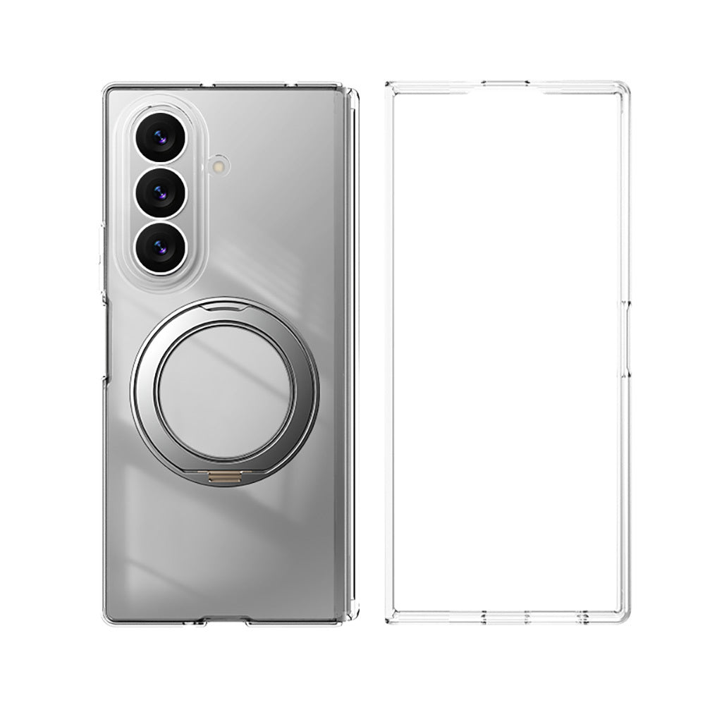 Galaxy Z Fold 8 Ultra Kılıf M-safe Şarj Özellikli Transparan Sert PC Wlons Pita Standlı Kılıf
