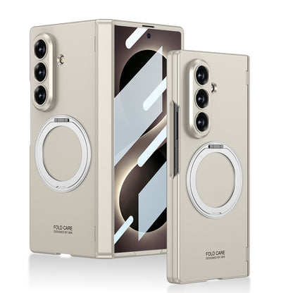 Galaxy Z Fold 8 Ultra Kılıf M-safe Şarj Özellikli Zore Kıpta KPT-07 Ring Standlı Sert PC Kılıf
