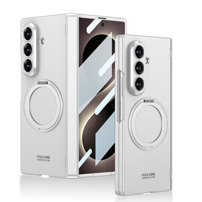 Galaxy Z Fold 8 Ultra Kılıf M-safe Şarj Özellikli Zore Kıpta KPT-07 Ring Standlı Sert PC Kılıf