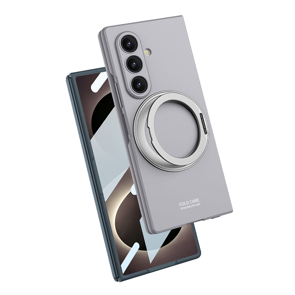 Galaxy Z Fold 8 Ultra Kılıf M-safe Şarj Özellikli Zore Kıpta Yüzüklü Kamera Korumalı Kılıf