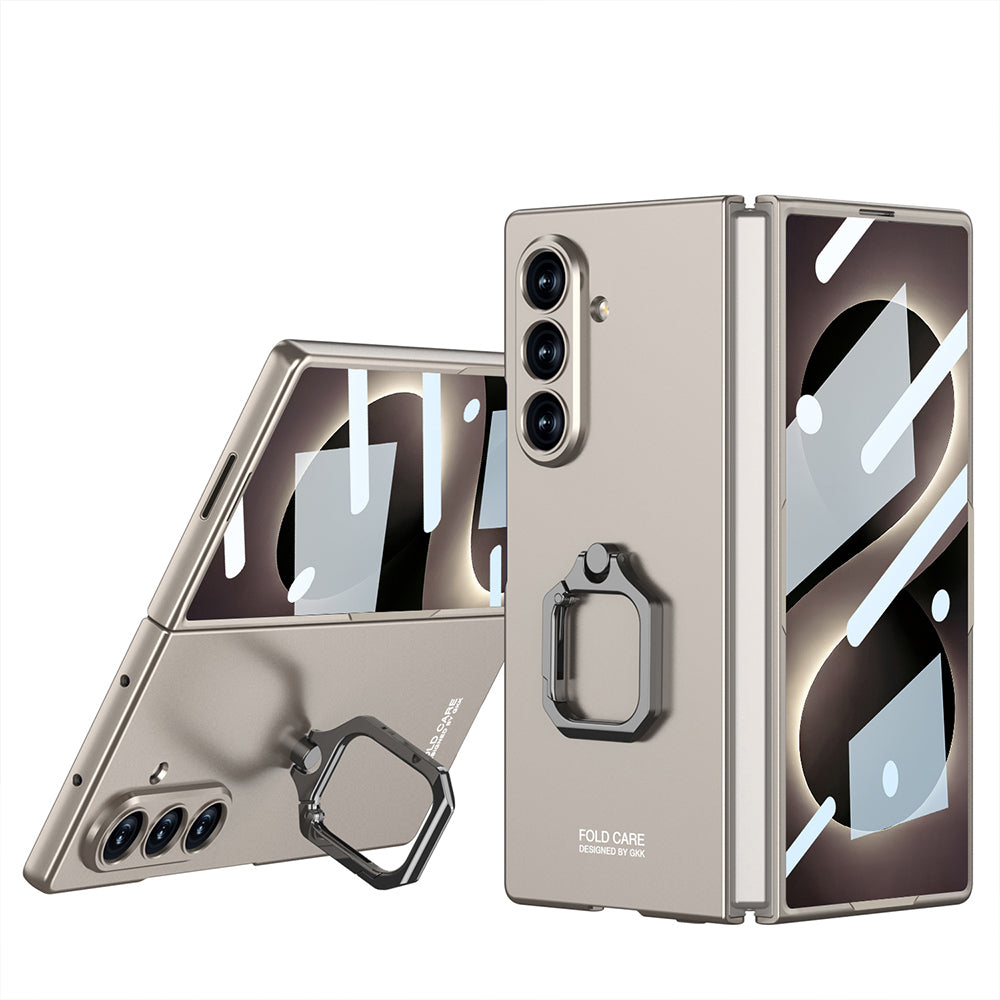 Galaxy Z Fold 8 Ultra Kılıf Zore Kıpta Flip Ring Kamera Korumalı Kılıf