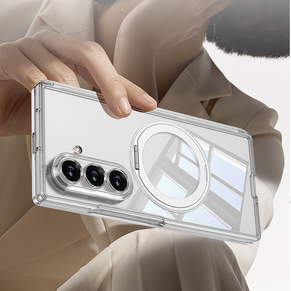 Galaxy Z Fold 8 Ultra M-safe Şarj Özellikli Zore Kıpta KPT-02 Standlı Kılıf