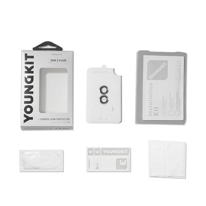 Galaxy Z Fold 8 Youngkit Alloy Original Parlama Önleyici Kamera Lens Koruyucu + Kolay Uygulama Aparatlı