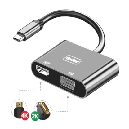 Go Des GD-8280 Type-C To HDTV+VGA Dönüştürücü