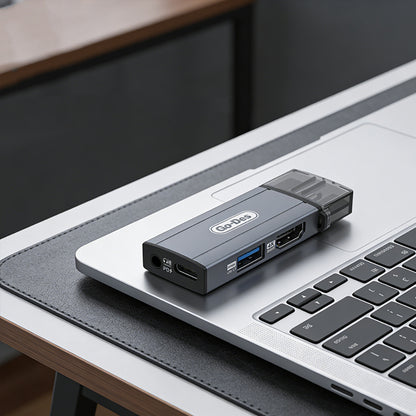 Go Des GD-CT085 Type-C Bağlantılı 4in1 HDTV Ses ve Video Adaptörü USB3.0/Hdmi/3.5mm/4K Ultra HD 60hz