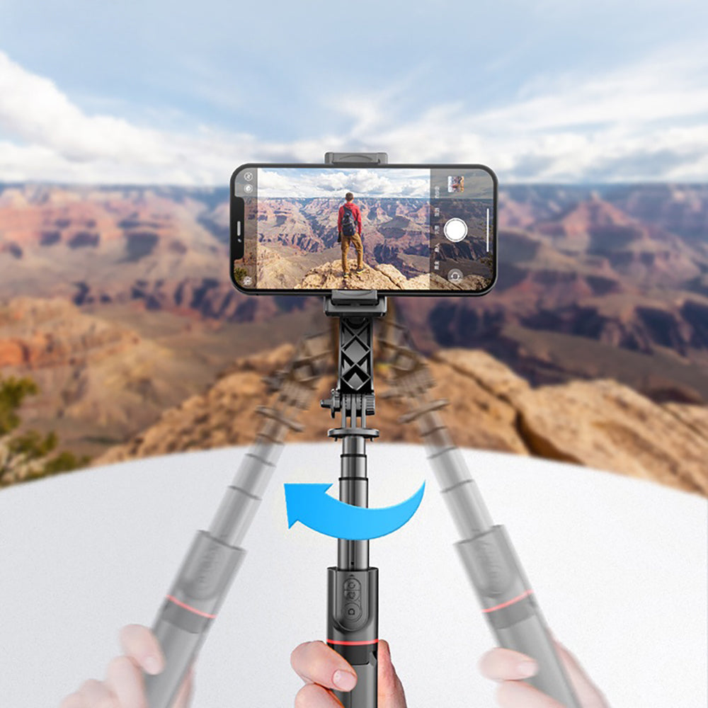 Go-Des GD-F06 Bluetooth Kumandalı Teleskopik Tripodlu Sarsılma Engelleyicili Selfie Çubuğu