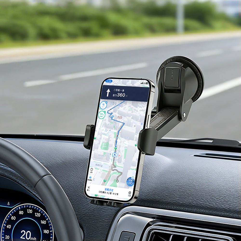 Go Des GD-HD356 360 Derece Dönebilen Teleskopik Vakumlu Tasarım Araç İçi Telefon Tutucu