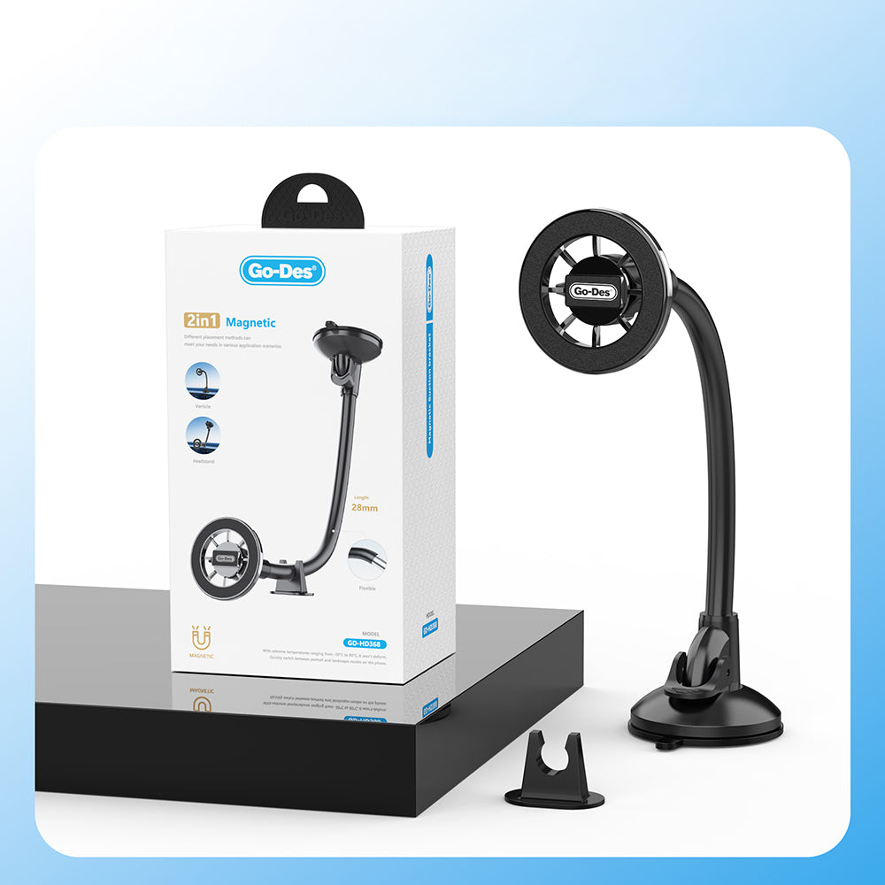 Go Des GD-HD368 Magnetik Esnek Vantuzlu Tasarım Araç Telefon Tutucu