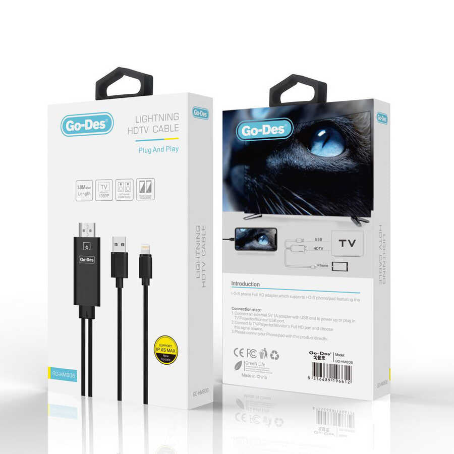 Go Des GD-HM806 Lightning To HDMI Kablo