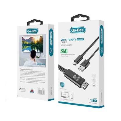 Go Des GD-HM817 2 in 1 4K UHD HDMI Kablo