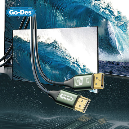 Go Des GD-HM831 4K@60Hz HDMI to Display Port Kablo 2 Metre