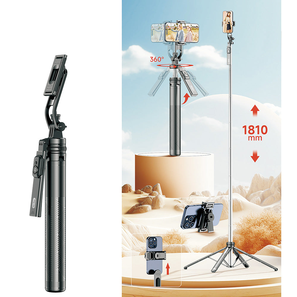 Go Des GD-ST89 Kumandalı Selfi Çubuğu ve Tripod 360 Derece Dönebilen Max 181 cm