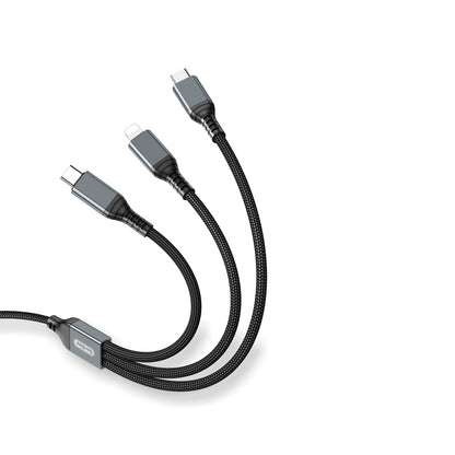 Go-Des GD-UC617 3in1 Type-C to Lightning – Type-C – Type-C Ultra Hızlı PD Şarj Kablosu 100W 1.2M