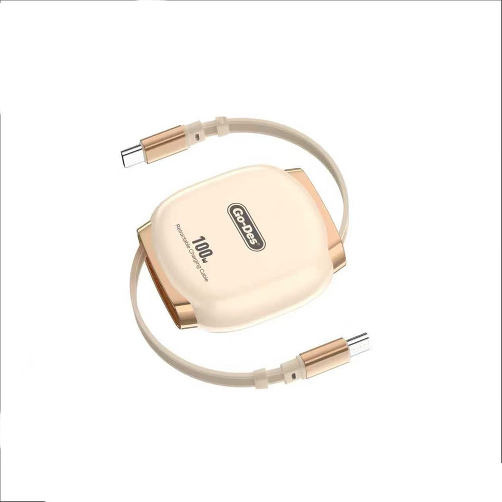 Go-Des GD-UC682 Type-C to Type-C Makaralı Data ve Şarj Kablosu 100W