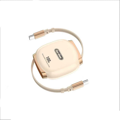 Go-Des GD-UC682 Type-C to Type-C Makaralı Data ve Şarj Kablosu 100W