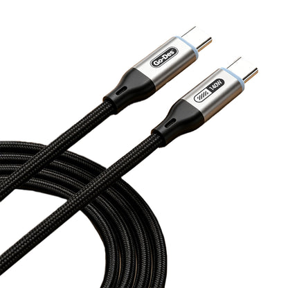 Go Des GD-UC685 Type-C to Type-C Örgü Tasarımlı Hızlı Şarj Özellikli Data ve Şarj Kablosu 140W 1.8M