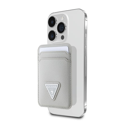 Guess Orijinal Lisanslı 2 Hazneli Üçgen Logolu Deri Magnetik Kartlık