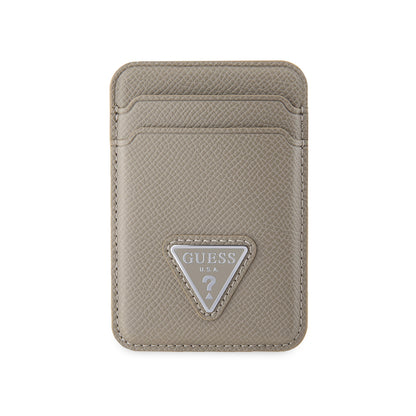 Guess Orijinal Lisanslı 2 Hazneli Üçgen Logolu Deri Magnetik Kartlık