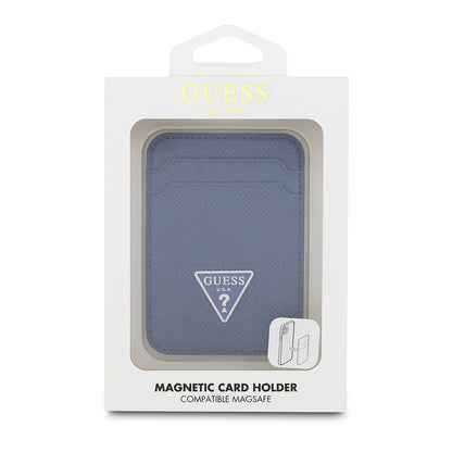 Guess Orijinal Lisanslı 2 Hazneli Üçgen Logolu Deri Magnetik Kartlık