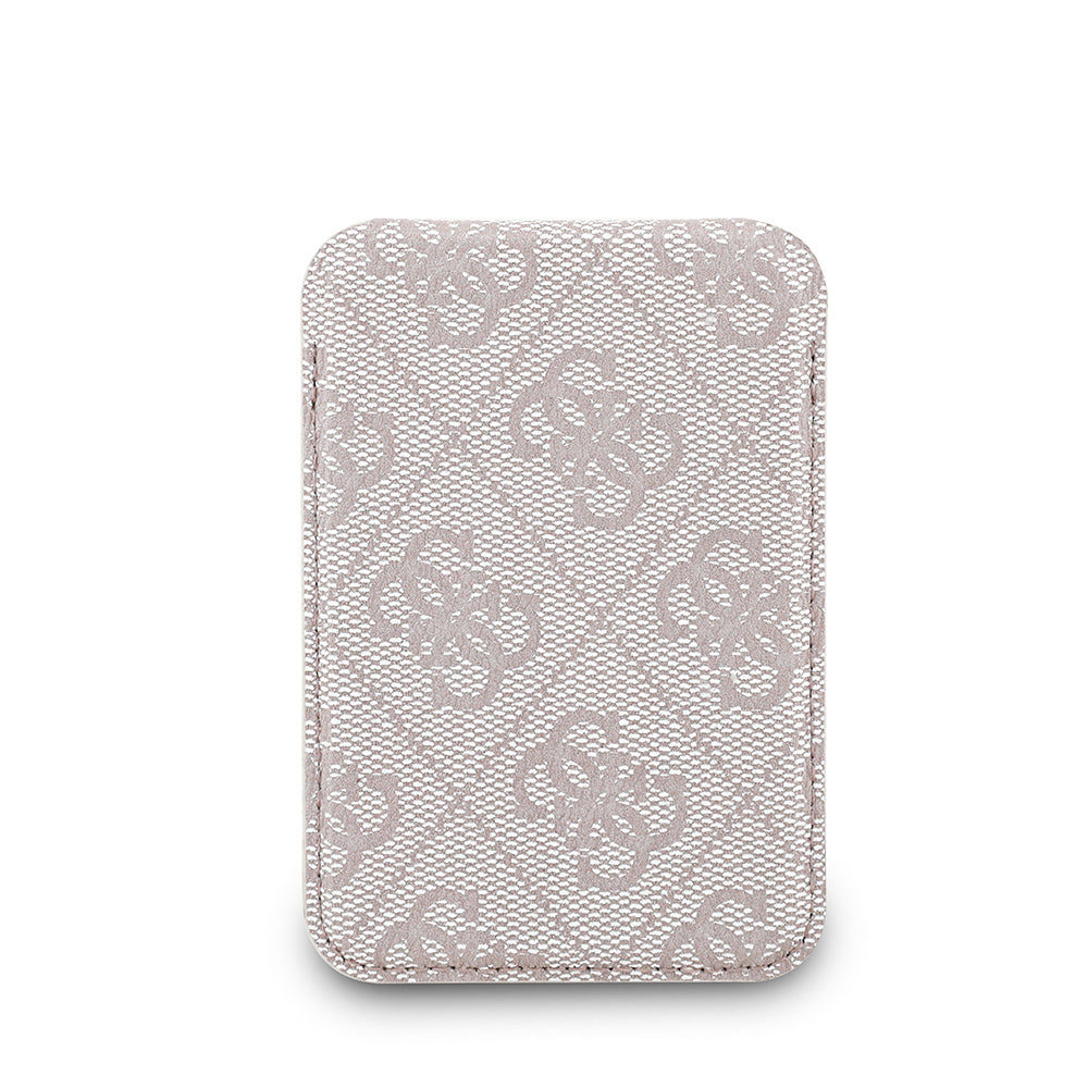 Guess Orijinal Lisanslı PU Deri 4G Desenli Metal Büyük 4G ve Yazı Logolu Standlı Magnetik Kartlık