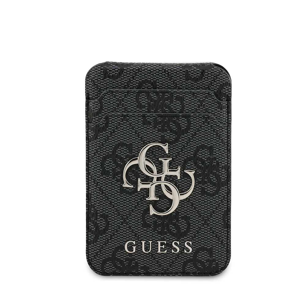 Guess Orijinal Lisanslı PU Deri 4G Desenli Metal Büyük 4G ve Yazı Logolu Standlı Magnetik Kartlık