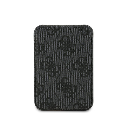 Guess Orijinal Lisanslı PU Deri 4G Desenli Metal Büyük 4G ve Yazı Logolu Standlı Magnetik Kartlık