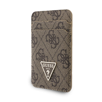 Guess Orijinal Lisanslı 2in1 Bilek Askı İpli 4G Desenli Metal Üçgen Logolu Magnetik Kartlık