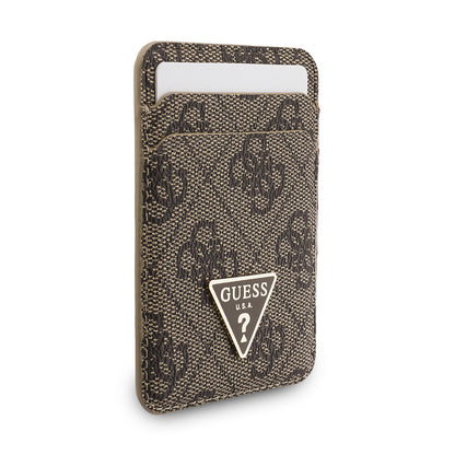 Guess Orijinal Lisanslı 2in1 Bilek Askı İpli 4G Desenli Metal Üçgen Logolu Magnetik Kartlık