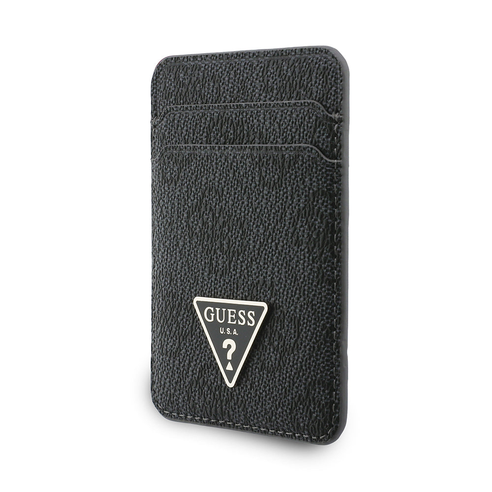 Guess Orijinal Lisanslı 2in1 Bilek Askı İpli 4G Desenli Metal Üçgen Logolu Magnetik Kartlık