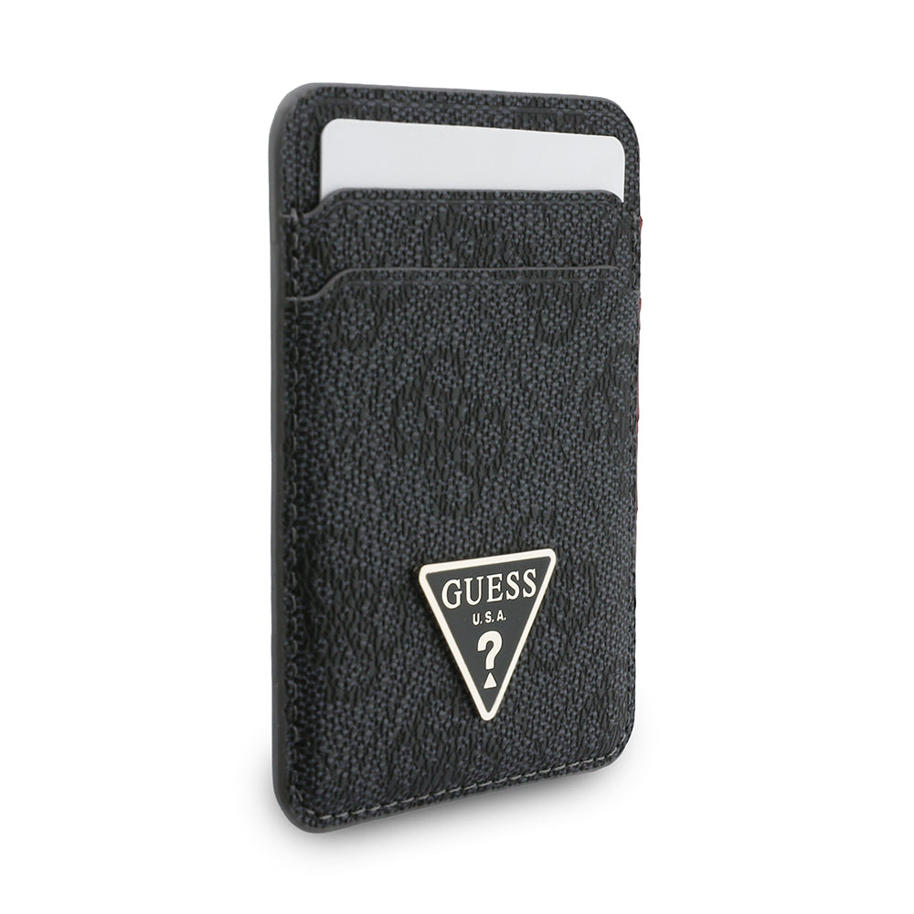 Guess Orijinal Lisanslı 2in1 Bilek Askı İpli 4G Desenli Metal Üçgen Logolu Magnetik Kartlık