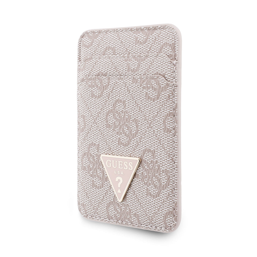 Guess Orijinal Lisanslı 2in1 Bilek Askı İpli 4G Desenli Metal Üçgen Logolu Magnetik Kartlık