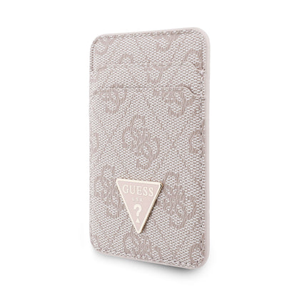 Guess Orijinal Lisanslı 2in1 Bilek Askı İpli 4G Desenli Metal Üçgen Logolu Magnetik Kartlık