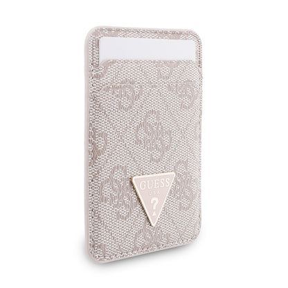 Guess Orijinal Lisanslı 2in1 Bilek Askı İpli 4G Desenli Metal Üçgen Logolu Magnetik Kartlık
