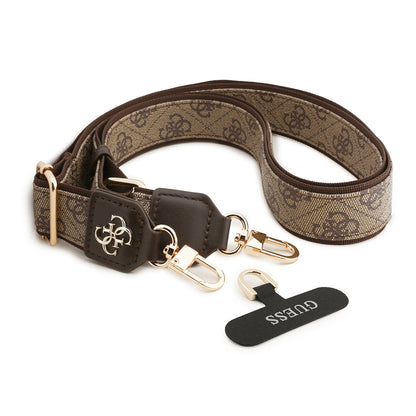 Guess Orijinal Lisanslı 4G Desen ve Metal Logolu Çapraz Vücut Telefon Askı Kayışı 150cm