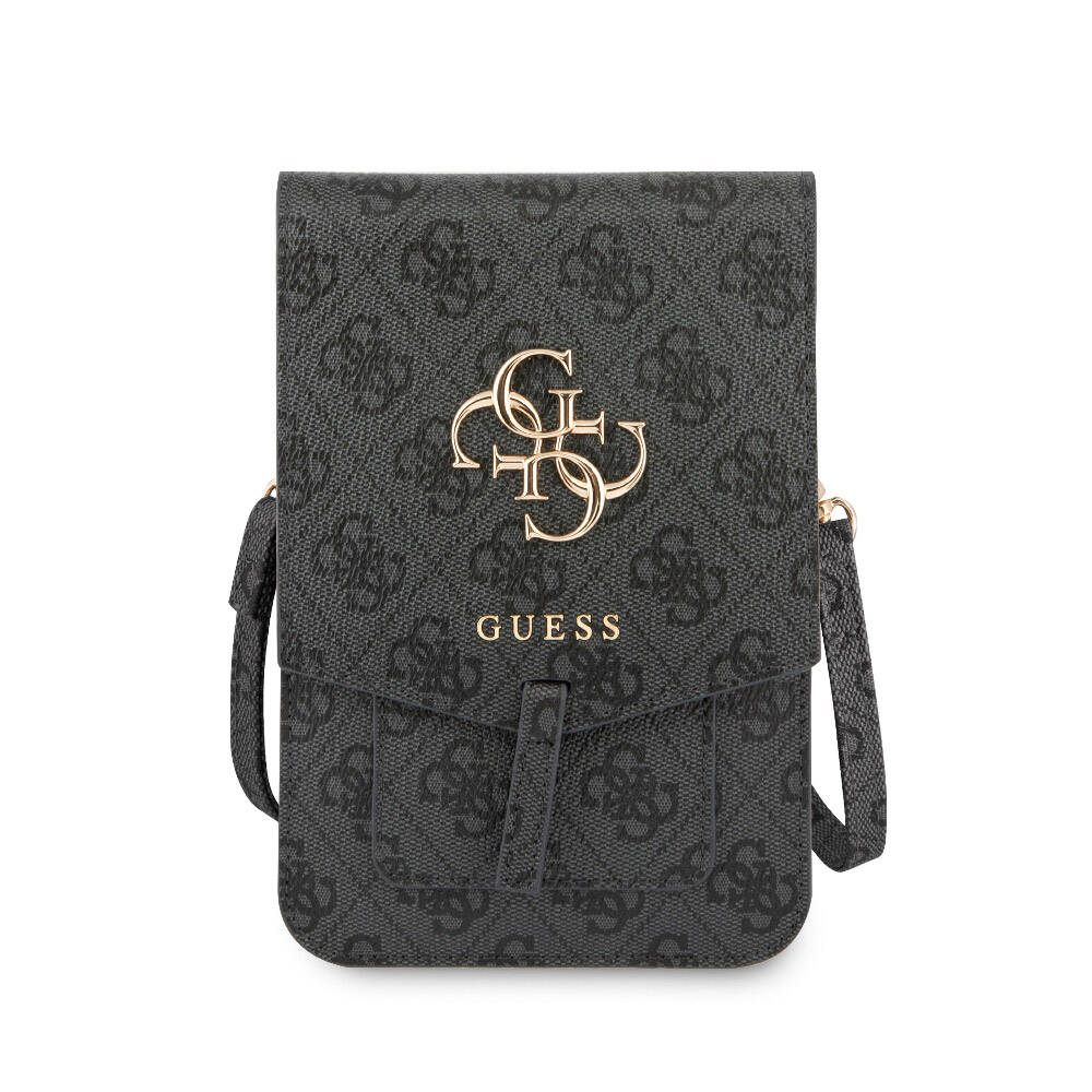 Guess Orijinal Lisanslı 4G Desenli Büyük 4G Logolu 5 Hazneli Askılı Mıknatıs Kılıflı Çanta