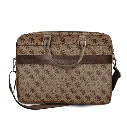 Guess Orijinal Lisanslı 4G Desenli Büyük 4G Logolu Omuz Askılı 15 inç Laptop Çantası