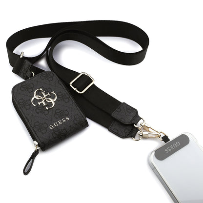 Guess Orijinal Lisanslı 4G Desenli Büyük Metal Logolu Omuz Askılı Purse El Çantası