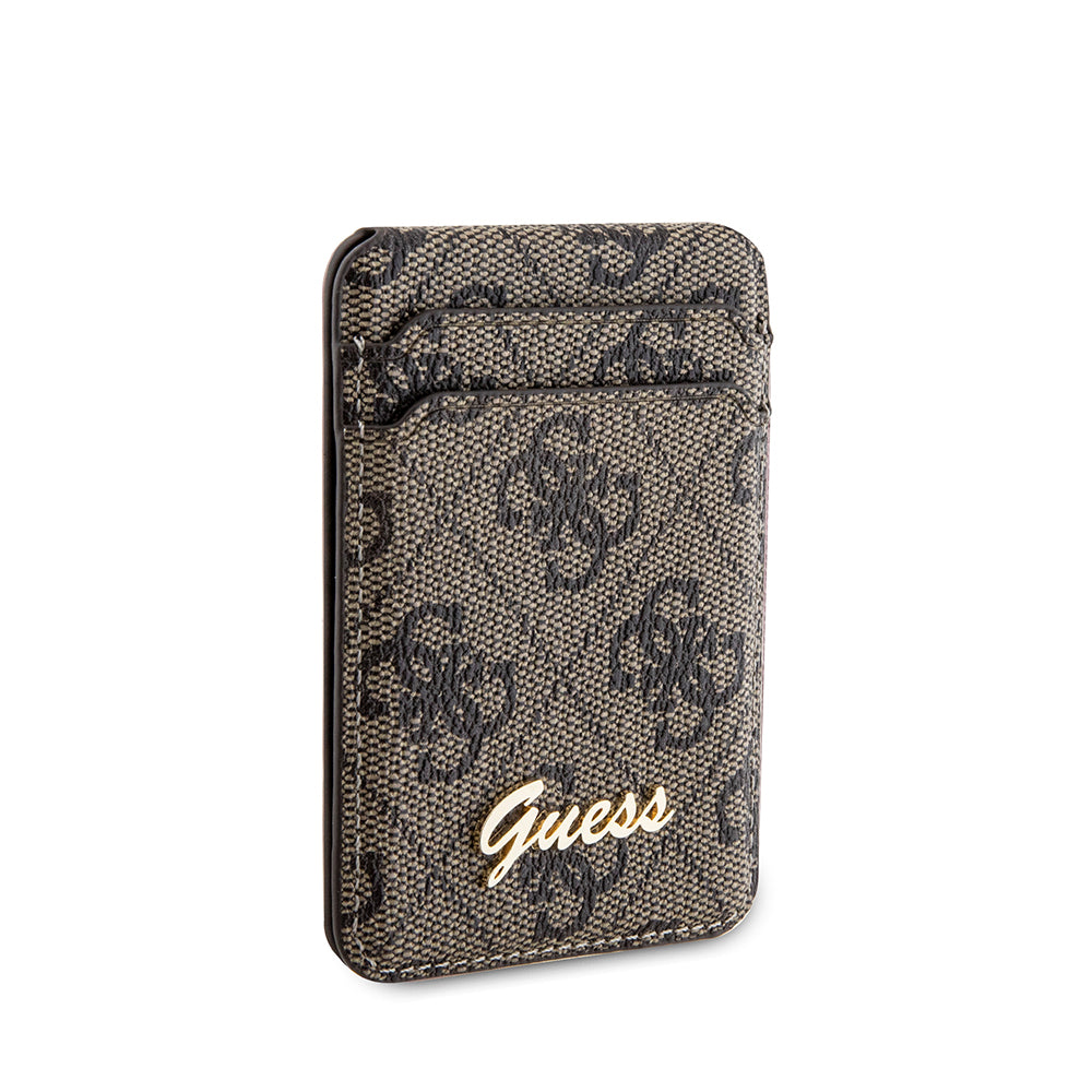 Guess Orijinal Lisanslı 4G Desenli Metal Script Logolu Magnetik Kartlık