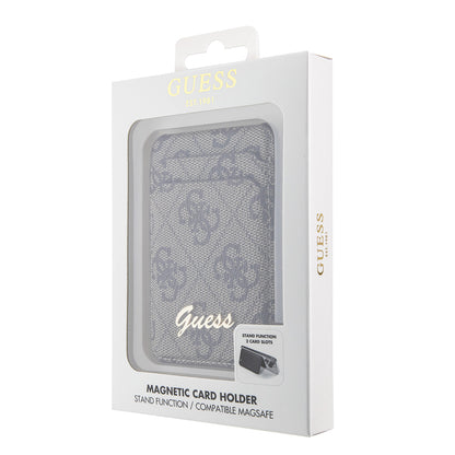 Guess Orijinal Lisanslı 4G Desenli Metal Script Logolu Magnetik Kartlık