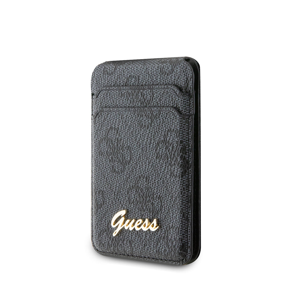 Guess Orijinal Lisanslı 4G Desenli Metal Script Logolu Magnetik Kartlık