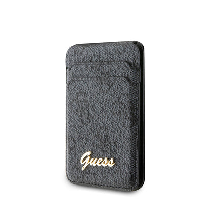 Guess Orijinal Lisanslı 4G Desenli Metal Script Logolu Magnetik Kartlık